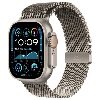 Apple Watch Ultra 2 GPS + Cellular 49mm Natural Titanium Case | Natural Titanium Milanese Loop - M