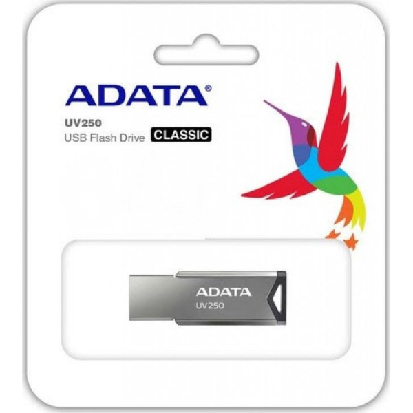 Pendrive ADATA UV250 AUV250-32G-RBK (32GB; USB 2.0; kolor srebrny)