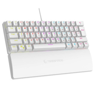 Rampage Klawiatura Mechaniczna PLOWER K60 WHITE Blue Switch biała