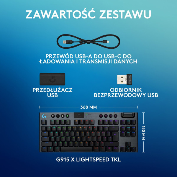 Logitech G915 X TKL Tactile Czarna