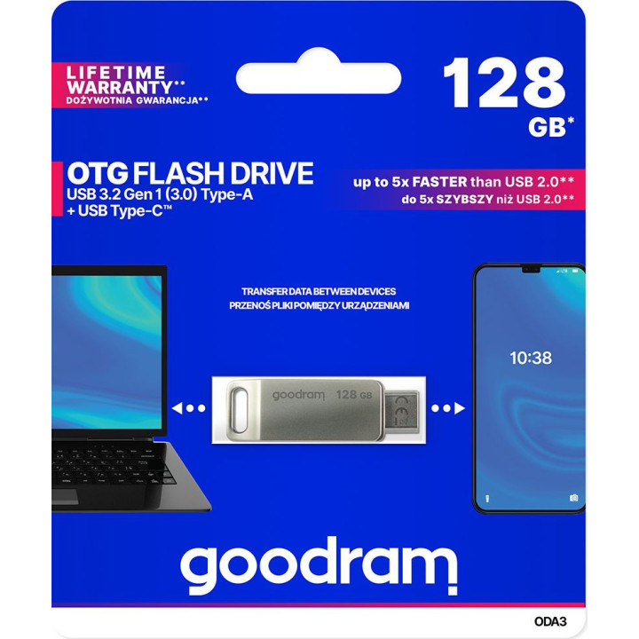 GOODRAM 128GB ODA3 czarny [USB 3.2 / USB type C]