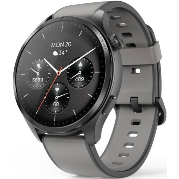 Hama Smartwatch 9000 czarno-szara koperta, czarno-szary pasek silikonowy