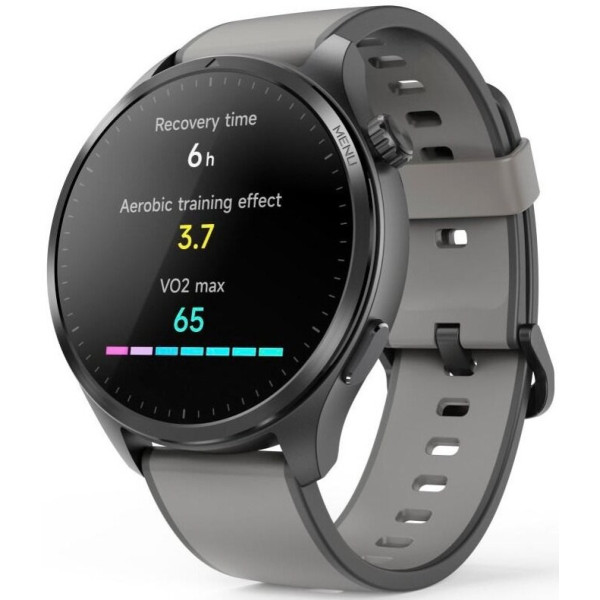 Hama Smartwatch 9000 czarno-szara koperta, czarno-szary pasek silikonowy