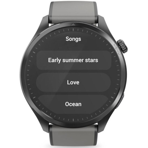 Hama Smartwatch 9000 czarno-szara koperta, czarno-szary pasek silikonowy