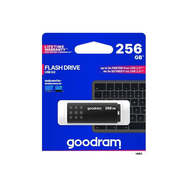GOODRAM 256GB UME 3 czarny [USB 3.0]