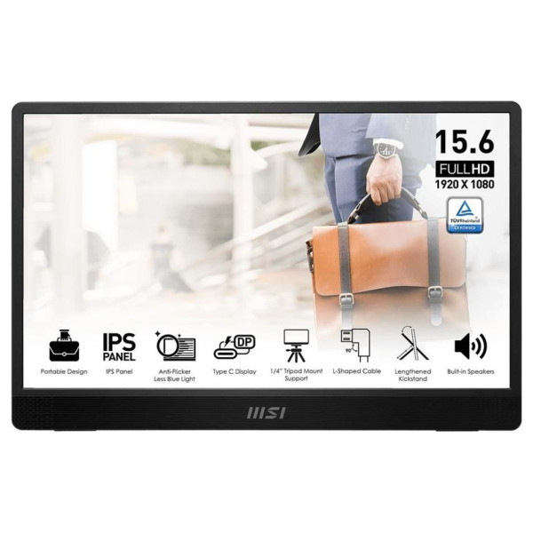 Monitor Komputerowy Mobilny MSI PRO MP161 E2U - 15.6'' | IPS | Full HD | 4ms | 60Hz