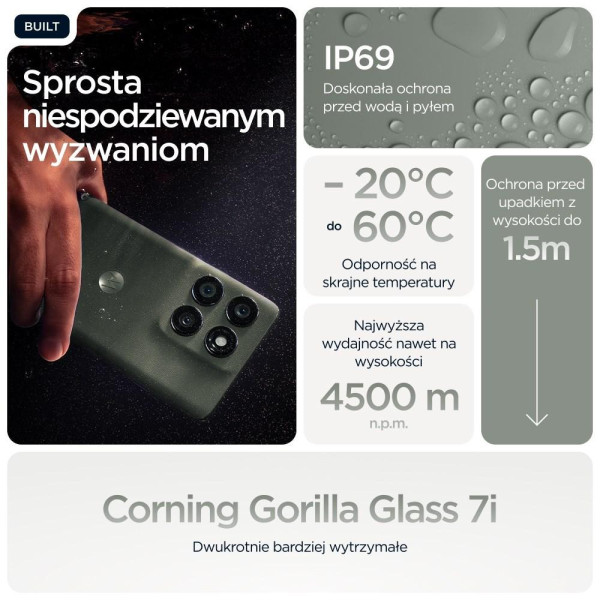 Smartfon Motorola edge 60 Pro PB7X0009PL Dimensity 8350 6,7" 120Hz 12GB 512GB 5G And15 szarozielony