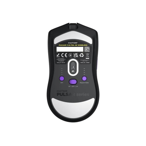 Mysz dla graczy bezprzewodowa Hator Pulsar 3 Ultra 4K Wireless czarna