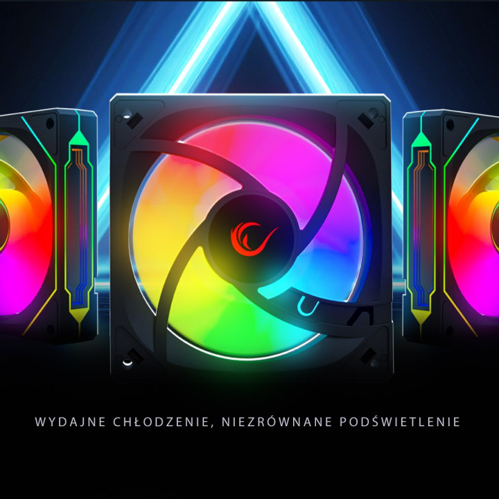 Rampage Wentylator do obudowy 120MM 1800RPM Infinite loop ARGB czarny PWM