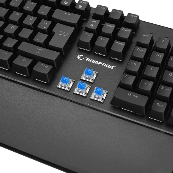 Rampage klawiatura mechaniczna KB-R86 UMBRA Blue Switch Czarna