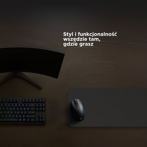 Podkładka pod mysz - Rampage Podkładka gamingowa Pulsar Pro S tkanina jacquard 29x24 cm czarna