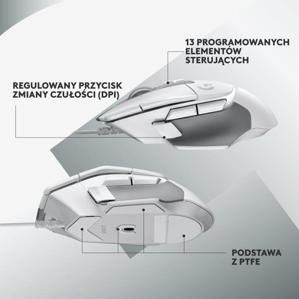 Logitech G502 X Biała