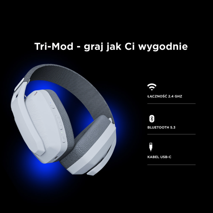 Rampage Słuchawki gamingowe, bezprzewodowe BLITZ z mikrofonem, Bluetooth 5.3, szare