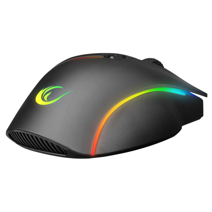 Rampage Comfort myszka gamingowa, programowalna 12800 DPI RGB, czarna