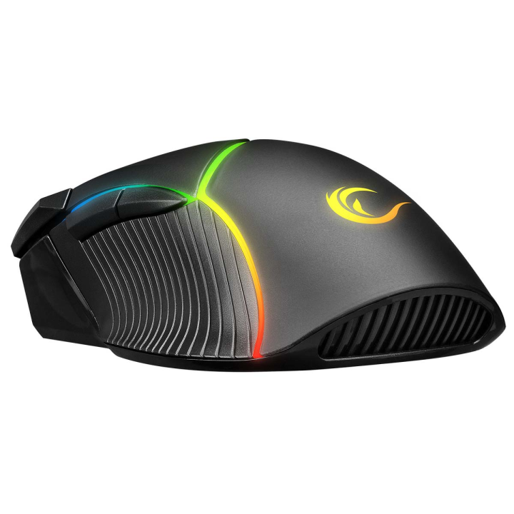 Rampage Comfort myszka gamingowa, programowalna 12800 DPI RGB, czarna