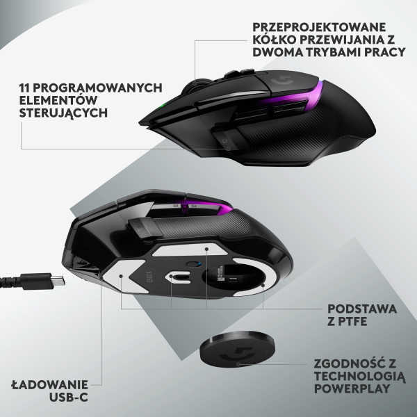 Logitech G502 X Plus Czarna