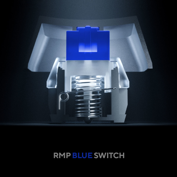 Rampage Klawiatura Mechaniczna PLOWER K60 Blue Switch Czarna