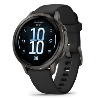 Garmin Venu 4 41mm Slate z silikonowym paskiem w kolorze Black