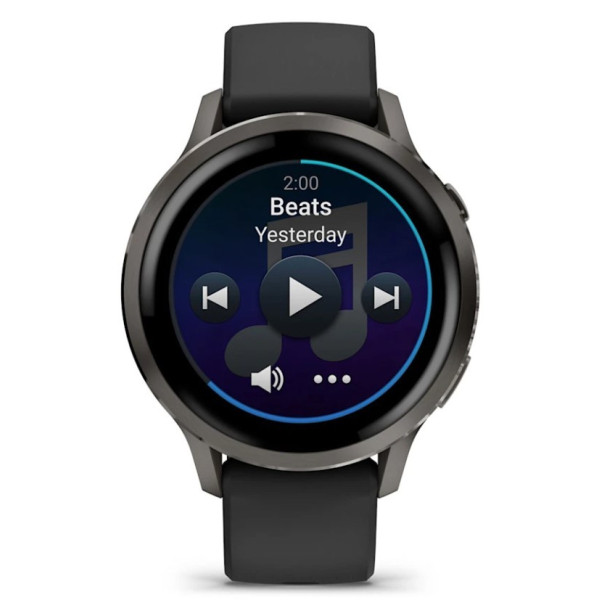 Garmin Venu 4 41mm Slate z silikonowym paskiem w kolorze Black