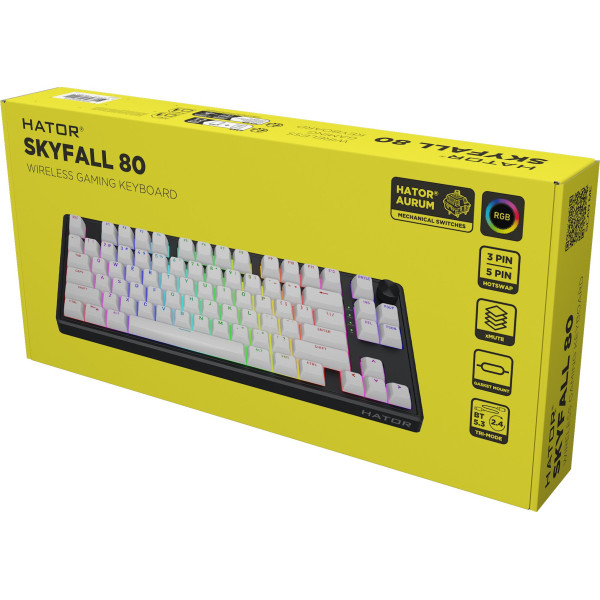 Hator Skyfall 80 Wireless biało-czarna