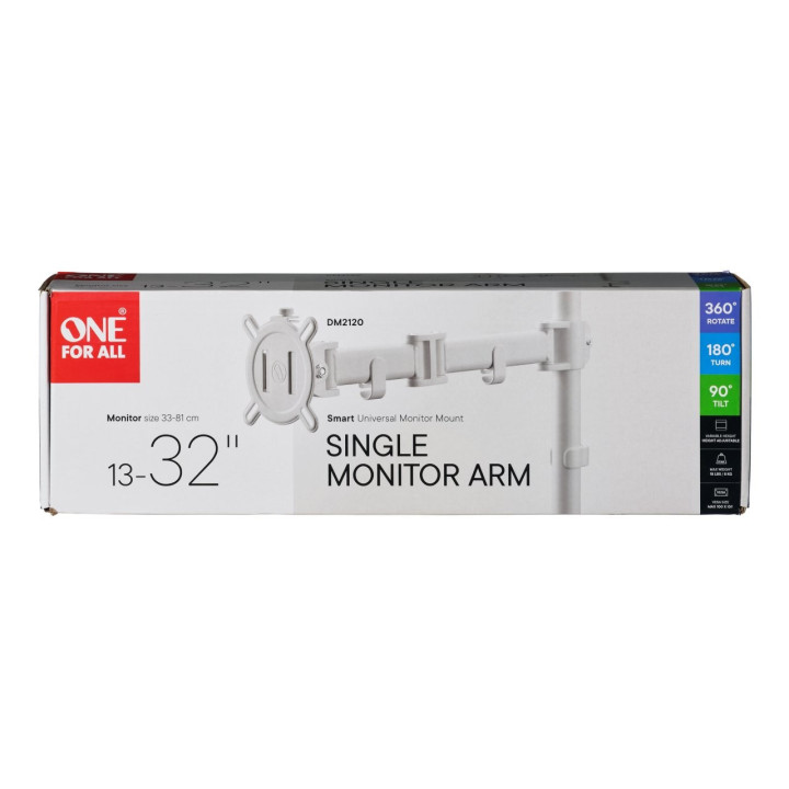 One For All DM2120 Uniwersalny uchwyt do monitora ARM, SMART, SINGLE, biały, 13''-32'' 8kg