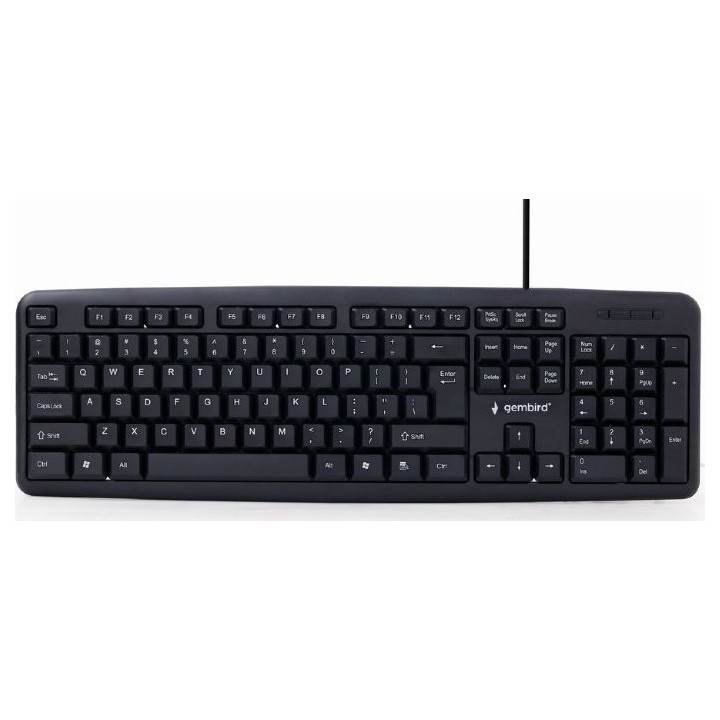 Klawiatura GEMBIRD KB-U-103 (USB 2.0; (US); kolor czarny)