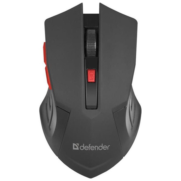 DEFENDER MYSZ BEZPRZEWODOWA ACCURA MM-275 RF CZARNO-CZERWONA OPTICAL 1600DPI 6P 52276