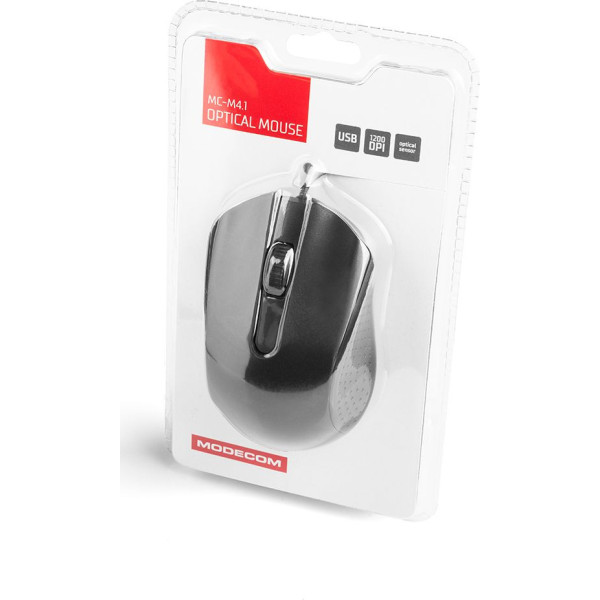 Mysz MODECOM M4.1 M-MC-00M4.1-100-OEM (optyczna; 800 DPI; kolor czarny)