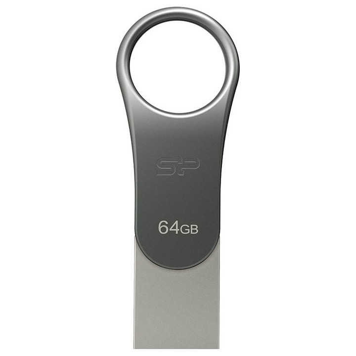 Pendrive Silicon Power Mobile C80 64GB Dual USB 3.1/Type-C Silver (SP064GBUC3C80V1S)