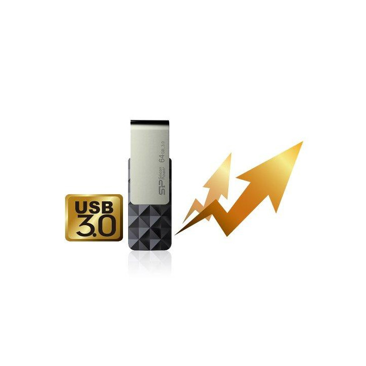 Pendrive Silicon Power Blaze B30 64GB USB 3.1 kolor czarny (SP064GBUF3B30V1K)