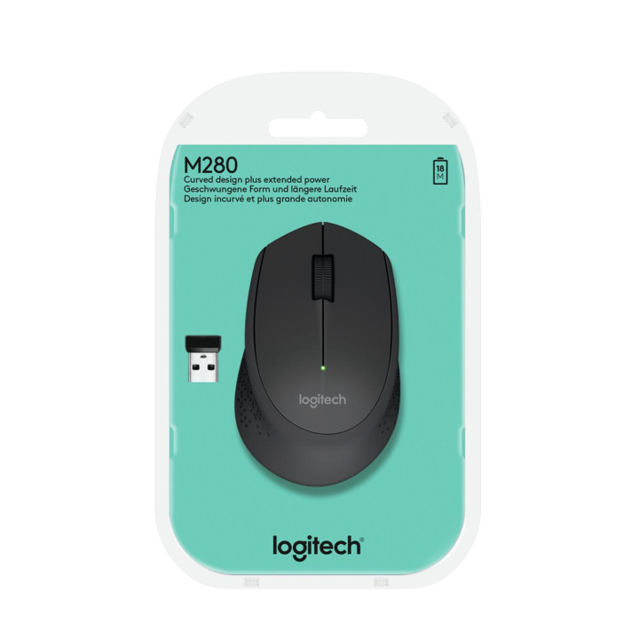 Mysz Logitech M280 910-004287 (optyczna; 1000 DPI; kolor czarny)