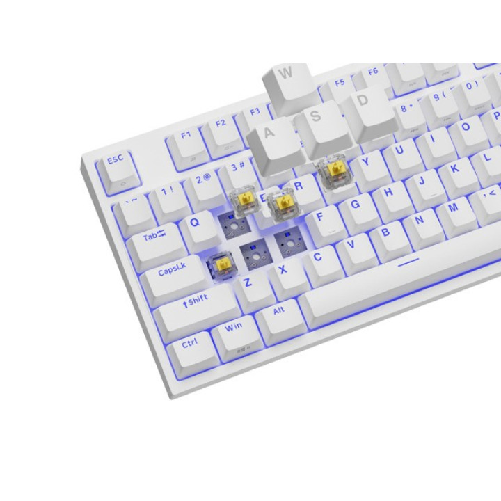 Genesis Thor 404 TKL biała RGB Gateron Yellow Pro
