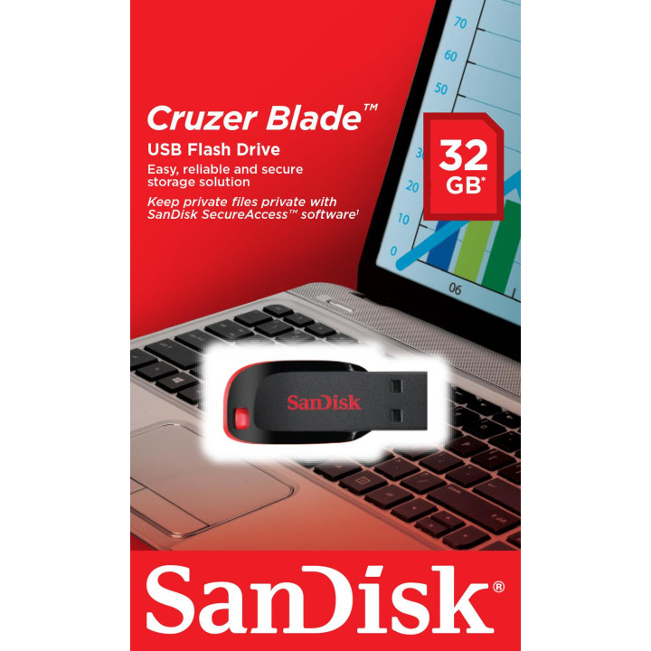 Pendrive SanDisk CRUZER BLADE SDCZ50-032G-B35 (32GB; USB 2.0; kolor czarny)