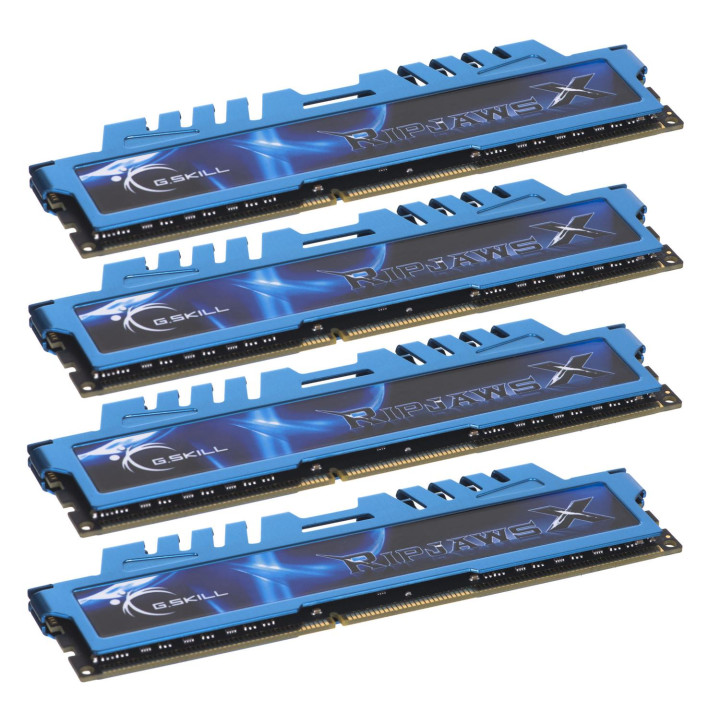 Zestaw pamięci G.SKILL RipjawsX F3-1600C9Q-32GXM (DDR3 DIMM; 4 x 8 GB; 1333 MHz; CL9)