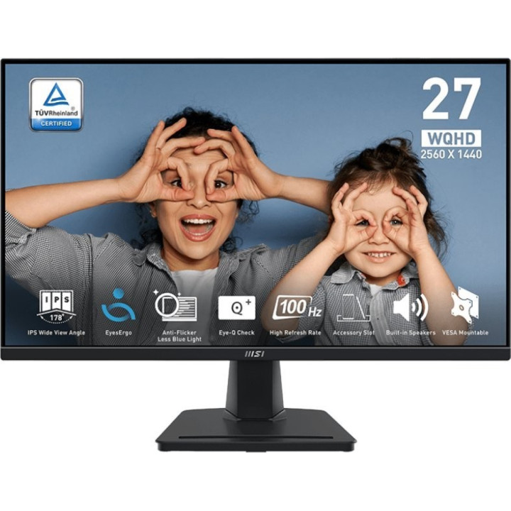 Monitor MSI PRO MP275Q  27'' / IPS / QHD / 1ms / 100Hz / Czarny