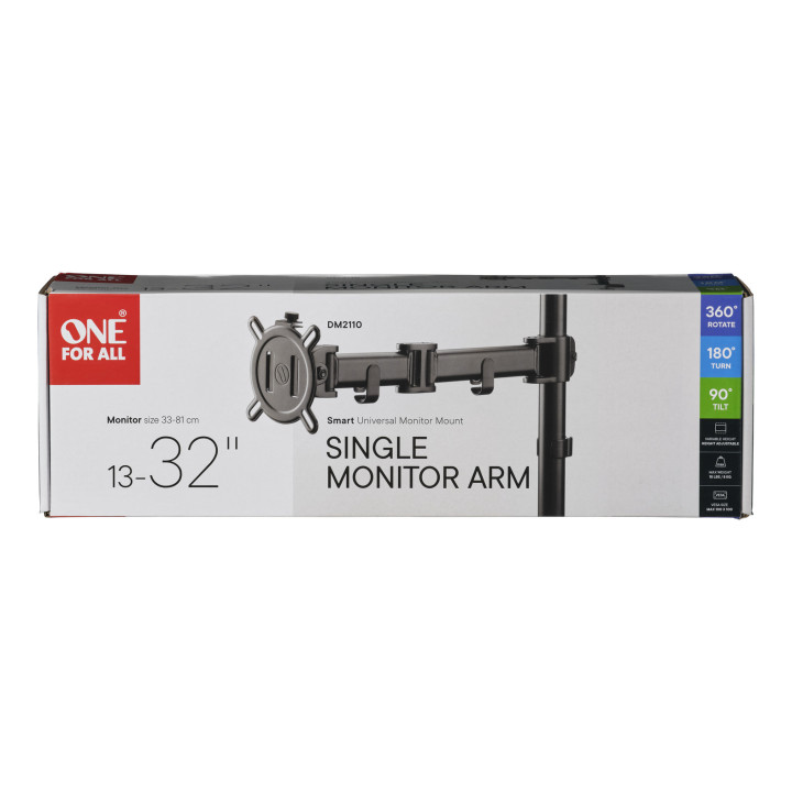 One For All DM2110 Uniwersalny uchwyt do monitora ARM, SMART, SINGLE, czarny, 13''-32'' 8kg