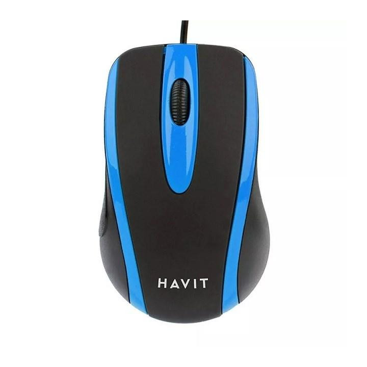 Mysz uniwersalna przewodowa Havit HV-MS753 (czarny/niebieski)