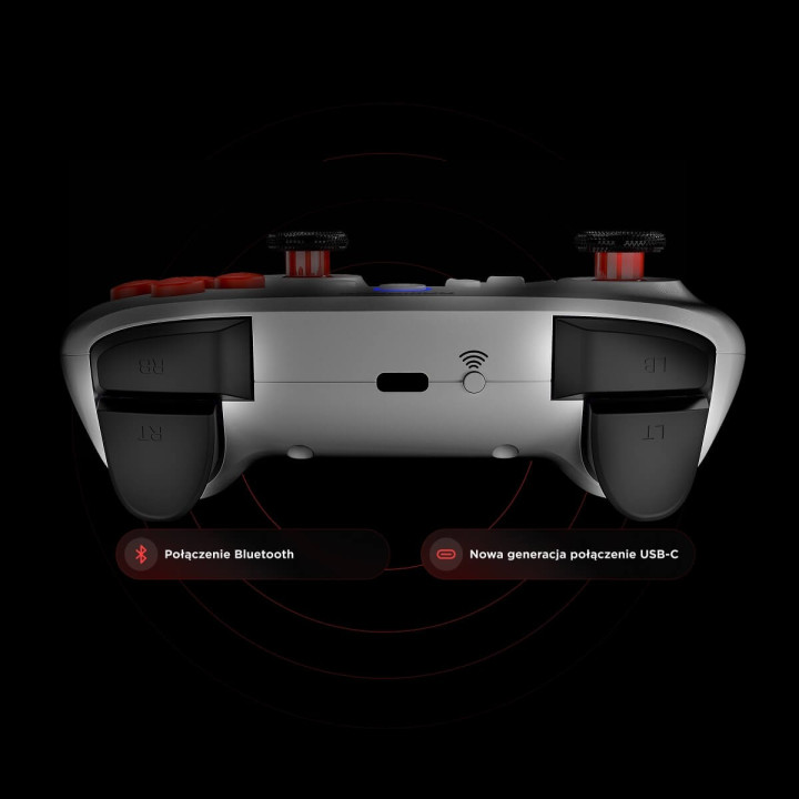 Rampage Hydra Kontroler gamingowy RGB bezprzewodowy pad biały