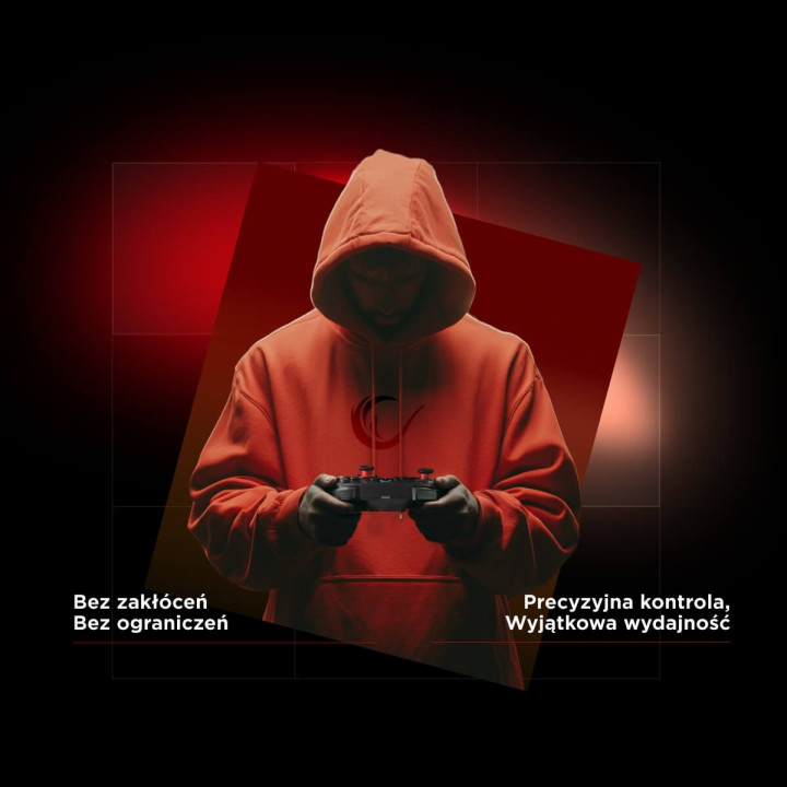Rampage Hydra Kontroler gamingowy RGB bezprzewodowy pad biały