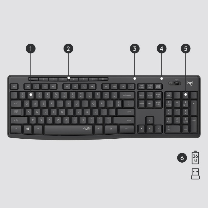 Zestaw LOGITECH MK295 Silent Wireless