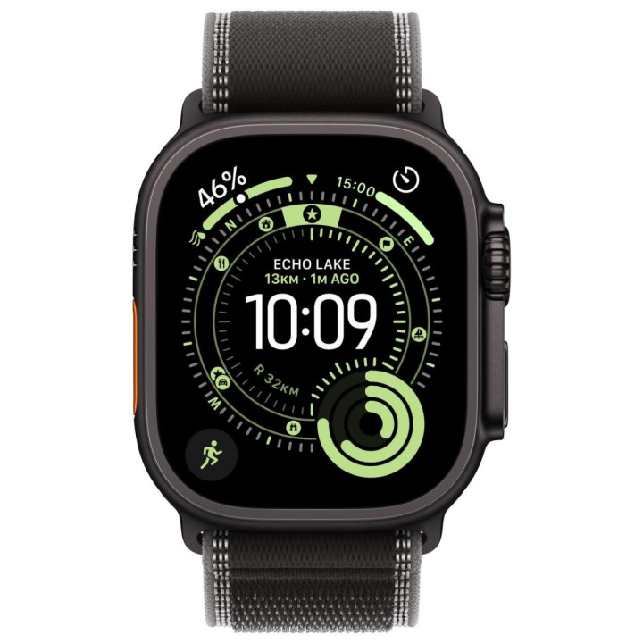 Apple Watch Ultra 3 GPS + Cellular 49mm Black Titanium Case | Black Trail Loop - M/L