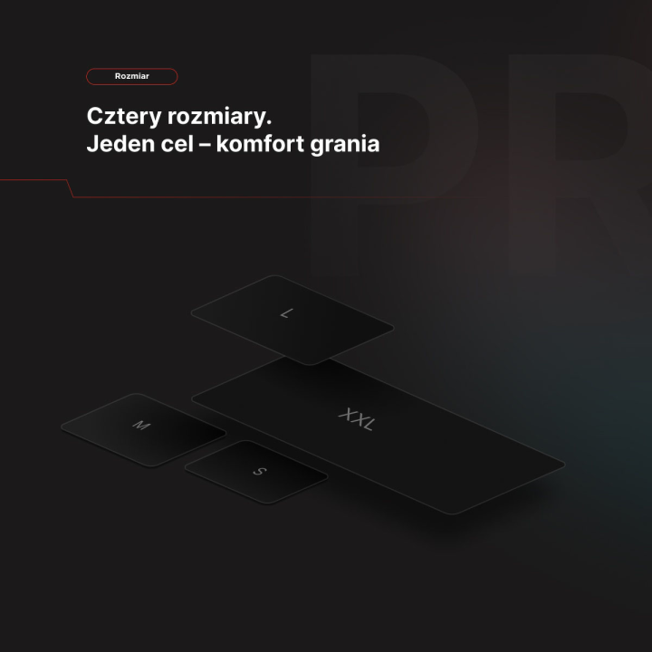 Podkładka pod mysz - Rampage Podkładka gamingowa Pulsar Pro M tkanina jacquard 35x29 cm czarna