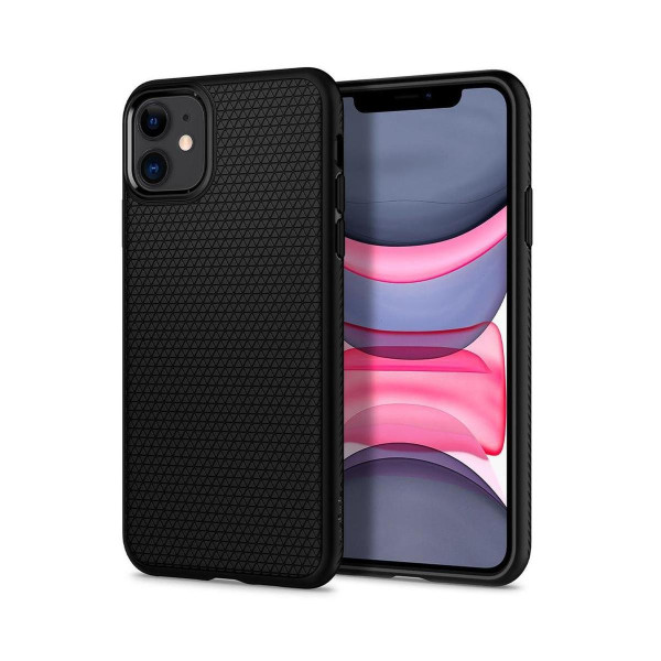 Spigen Liquid Air iPhone 11 czarny mat