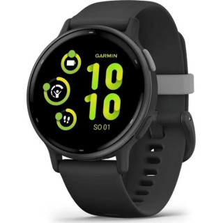 Garmin vivoactive 5 z czujnikiem tętna HRV Elevate Ox (łupkowa ramka / czarna koperta / czarny pasek)