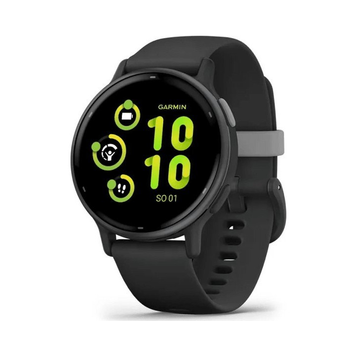 Garmin vivoactive 5 z czujnikiem tętna HRV Elevate Ox (łupkowa ramka / czarna koperta / czarny pasek)