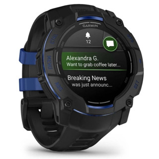 Garmin Instinct 3 AMOLED 50mm czarny z paskiem w kolorze black / bolt blue