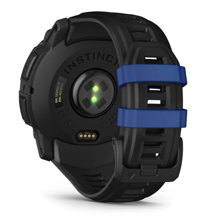 Garmin Instinct 3 AMOLED 50mm czarny z paskiem w kolorze black / bolt blue