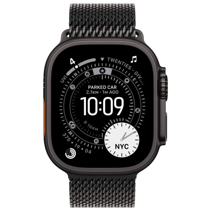 Apple Watch Ultra 3 GPS + Cellular 49mm Black Titanium Case | Black Titanium Milanese Loop - S