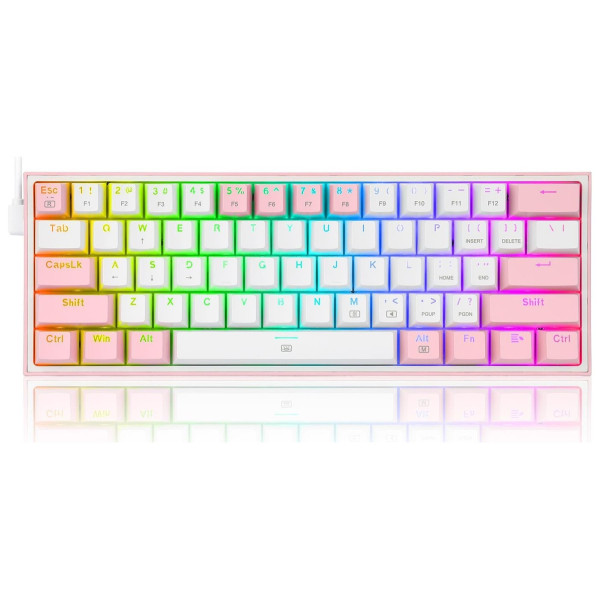 Redragon K617 Fizz RGB white/pink