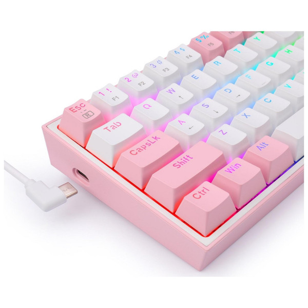 Redragon K617 Fizz RGB white/pink